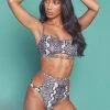 Wolf & Whistle Eco Snakeskin Chain High Waist Brief