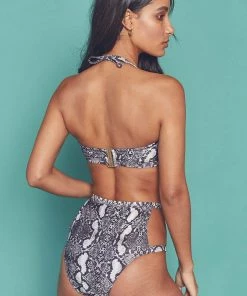 Wolf & Whistle Eco Snakeskin Chain High Waist Brief
