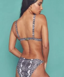 Wolf & Whistle Swimwear Eco Snakeskin Chain Hipster Brief