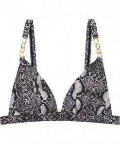 Wolf & Whistle Eco Snakeskin Chain Triangle Top