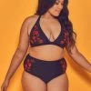Wolf & Whistle Swimwear Embroidered High Waist Bikini Brief Curve 1 Wolf & Whistle Swimwear Embroidered High Waist Bikini Brief Curve