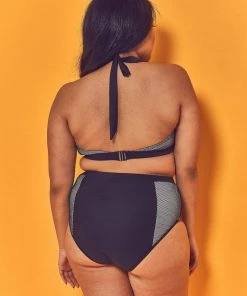 Wolf & Whistle Fishnet Panel Bikini Top Curve Swimwear