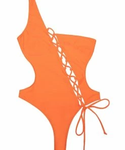 Wolf & Whistle Swimwear Gianna Orange Lattice Swimsuit 14 Wolf & Whistle Swimwear Gianna Orange Lattice Swimsuit