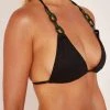 Wolf & Whistle Green Chain Black Triangle Top Swimwear