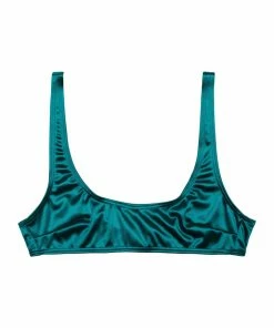 Wolf & Whistle Swimwear Hannah Teal Crop Bikini Top