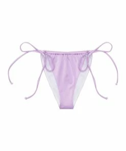 Wolf & Whistle Swimwear High Shine Tie Side Brief Lilac