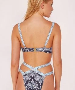 Wolf & Whistle Jewel Baroque Print Swimsuit Swimwear