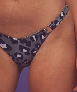 Wolf & Whistle Khaki Eco Leopard Brazillian Brief Swimwear