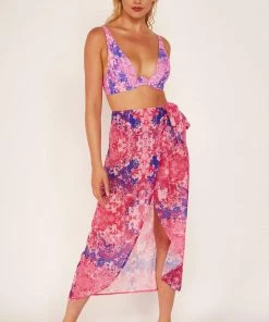 Wolf & Whistle Neon Tie Dye Bikini Top Swimwear