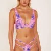 Wolf & Whistle Neon Tie Dye Bikini Top Swimwear