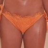 Wolf & Whistle Orange Crochet Lace Tie Side Bikini Brief Swimwear