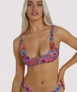 Wolf & Whistle Scarlett Floral Crop Bikini Top