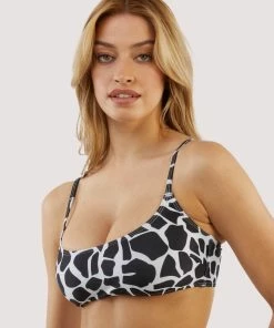 Wolf & Whistle White Eco Giraffe Bikini Top